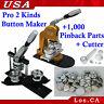 Diy Button Maker+circle Cutter+1,000metal Pinback Parts Badge Making Machine