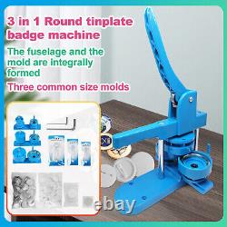 DIY Pin Button Maker Machine 25mm/32mm/58mm Badge Punch Press with Button Parts