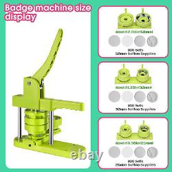 DIY Pin Button Maker Machine 25mm/32mm/58mm Badge Punch Press with Button Parts