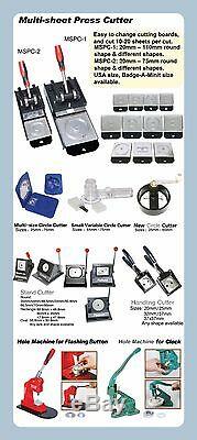 DIY Pro N1 2-1/4 58mm Badge Button Maker+Metal Circle Cutter+100 Pin Parts