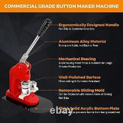 Durable Button Maker Kit Includes 1000 Blanks & User-Friendly Design