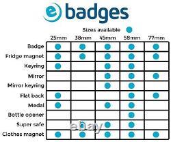 Ebadges 25mm Micro Button Badge Maker Machine Kit Die & Cutter 100 Parts