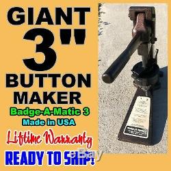 GIANT Badge A Minit Matic Minute 3 button badge maker READY TO SHIP! BUY it NOW