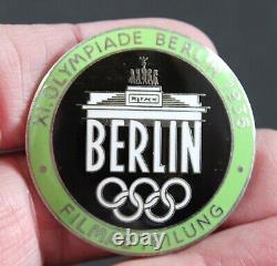 German Pre-WWII 1936 Berlin Summer Olympics Film Maker Badges