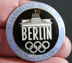 German Pre-WWII 1936 Berlin Summer Olympics Film Maker Badges