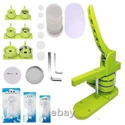 Green DIY Pin Button Maker Machine with 300pcs Button Parts