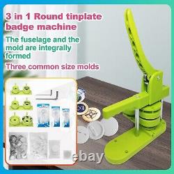 Green DIY Pin Button Maker Machine with 300pcs Button Parts