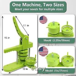 Happizza Button Maker Machine Multiple Sizes, Pin Maker Machine 2.25 inch