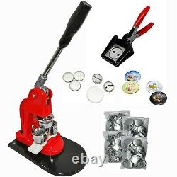 KIT 32mm (1.25) Badge Button Maker-1+Round Mould+200 Pin Parts+HandlingCutter