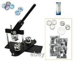 KIT-37mm (1.5) Badge Button Maker-B400+Round Mould+200 Pin Parts+Circle Cutter