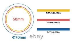 KIT 58mm (2.25) Badge Button Maker-1+Round Mould+100 Pin Parts+Circle Cutter