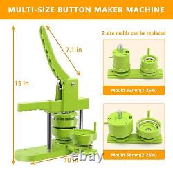 MK. Bear Button Maker Machine Multiple Sizes 1.25in+2.25in, Button Pin Maker Mach