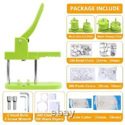 MK. Bear Button Maker Machine Multiple Sizes 1.25in+2.25in, Button Pin Maker Mach