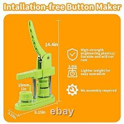 MK. Bear Installation-Free Button Badge Maker Machine 25mm 1 in DIY Gift Pin B