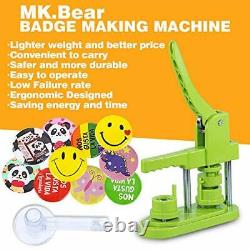 MK. Bear Installation-Free Button Badge Maker Machine 25mm 1 in DIY Gift Pin B