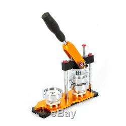 Manual 100 Buttons Circle Badge Punch Press Pin + 25/58mm Button Maker Machine