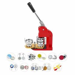 Manual Button Maker Machine DIY Round Pin 58mm Badge Press Kit With 500 Button