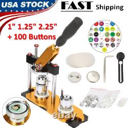 Manual Making Badge Button Machine Rotate Button Part Maker With100 Buttons