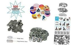 Metal PIN Back Button Parts 500pcs Additional Extra Button Maker Badge