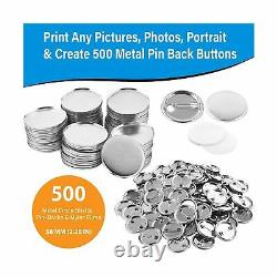 Metal PIN Back Button Parts 500pcs Additional Extra Button Maker Badge Ma