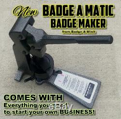 NEW Complete Badge A Minit Matic Minute 2 1/4 button maker over $450 retail