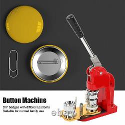 New 1.25 Button Maker Machine DIY Round Pin Badge Press Machine +1000 Buttons