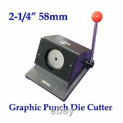 New Manual Round 25mm Graphic Punch Die Cutter Badge/Button Maker