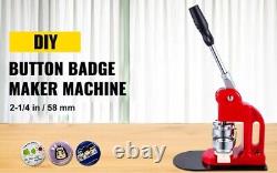 Plastic Metal Round Manual Badge Machine with DIY Mold Holder Tinplate Maker