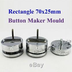 Rectangule 70x25mm Interchangeable Die Mould Badge Machine Button Maker N3&N4