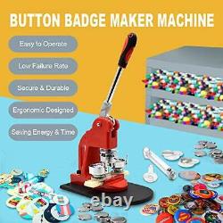 Red Button Maker Machine 58mm 2.28 inch Button Badge Maker Pins Punch Press M