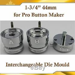 Round 44mm 1-3/4 Interchangeable Die Mould for New Pro Badge Button Maker