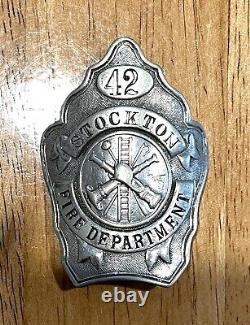 Stockton, California Fire Department Badge Early 1900's