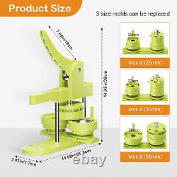 TTLIFE 25 32 58mm Button Maker Badge Punch Press Machine with 400pcs Badge Parts