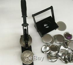 Tecre 3.5 button maker and graphic punch badge pin magnets plus 50 parts
