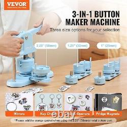 Three-in-One Button Maker Machine Kit with 300pcs Parts and Panda Magic Book