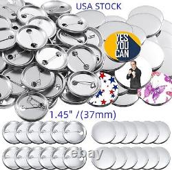 USA 1000pcs Round 37mm DIY Badge Button Maker Supplies/Parts Metal Pin Back