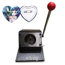 US Manual Heart Shape 52x57mm Graphic Punch Die Cutter Badge/Button Maker Sale