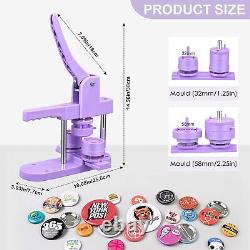 Upgrade Button Maker Machine Multiple Sizes 25/32/58mm DIY Button Pin Maker Set