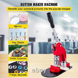 VEVOR Button Maker 1 Inch Button Badge Maker 25Mm Pins Punch Press Machine 500P