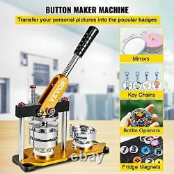 VEVOR Button Maker 75mm Rotate Button Maker 3inch Badge Maker Punch Press Mac