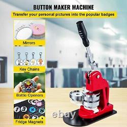 VEVOR Button Maker Machine 3Inch Button Badge Maker 75mm Punch Press Machine