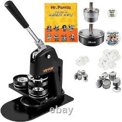 VEVOR Button Maker Machine Badge Pin Machine 1.25+2.25 500Free Parts Press Kit