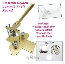 (kit)44mm(1.75)pro Badge Machine Button Maker B400+mould+100parts+circle Cutter
