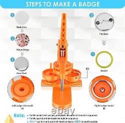1+1.25+2.25 Pouces Badge Bouton Maker Machine Bricolage Pin Maker 300pcs Circle Cutter