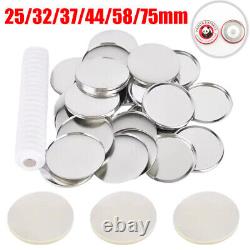 200Pcs 25mm-75mm Étiquettes Magnétiques Vides pour Fabrication de Badges