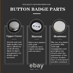 25-75mm Bricolage Bouton Pin Badge Maker Avec 100pcs Button Parts+cutter De Cercle+mold