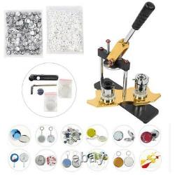 25mm Rotation Button Maker Machine Badge Press With 1000pcs Buttons And 3 Dies