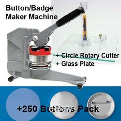 2 1/4 Goupilles Terminer Button Maker Badge Maker Machine + Beaucoup D'extras