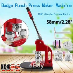 2.28 Bouton Badge Maker Punch Maison Machine De Presse De 1000 Pièces Cutter Cercle