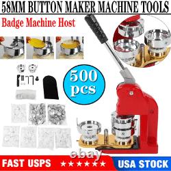 2.3 Badge Maker Kit Bouton Machine +500 Pièces + Coupe-cercles